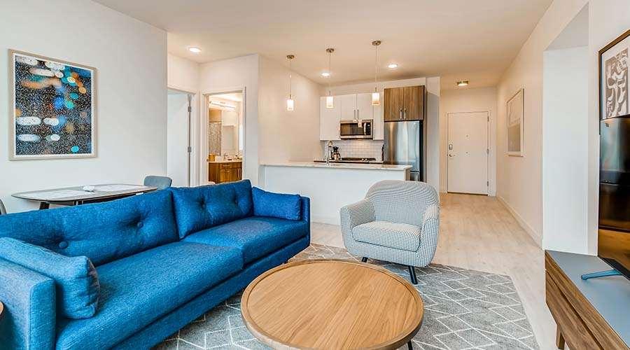 Sentral Michigan Avenue Aparthotel Чикаго Стая снимка Interior of a typical apartment
