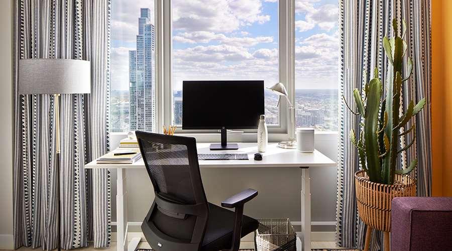 Sentral Michigan Avenue Aparthotel Чикаго Стая снимка A home office