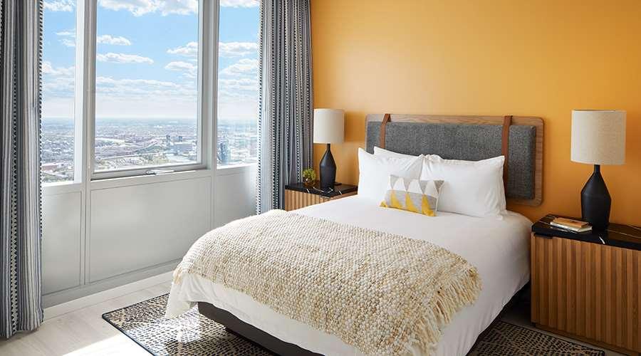 Sentral Michigan Avenue Aparthotel Чикаго Стая снимка A bedroom at the hotel