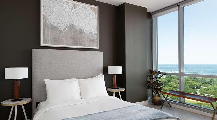 Sentral Michigan Avenue Aparthotel Чикаго Стая снимка Bedroom