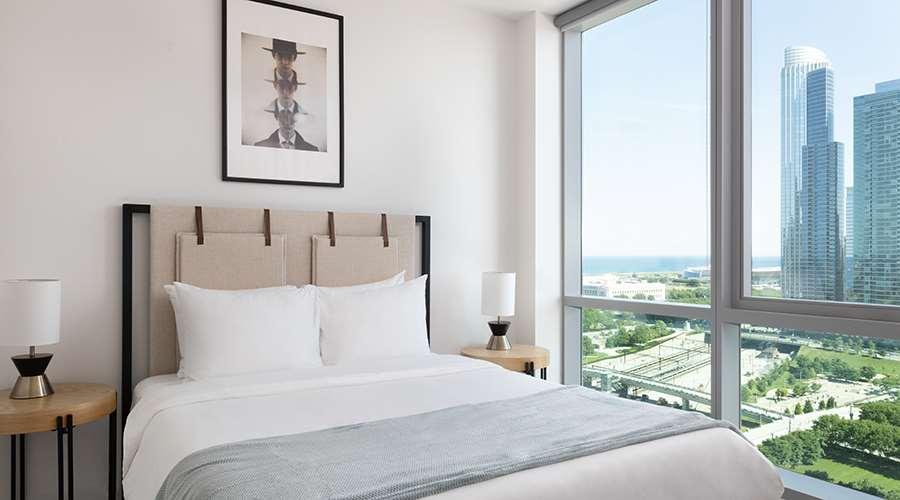 Sentral Michigan Avenue Aparthotel Чикаго Стая снимка Bedroom