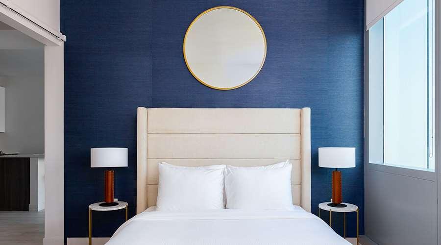 Sentral Michigan Avenue Aparthotel Чикаго Стая снимка A bedroom at the Hotel Zags
