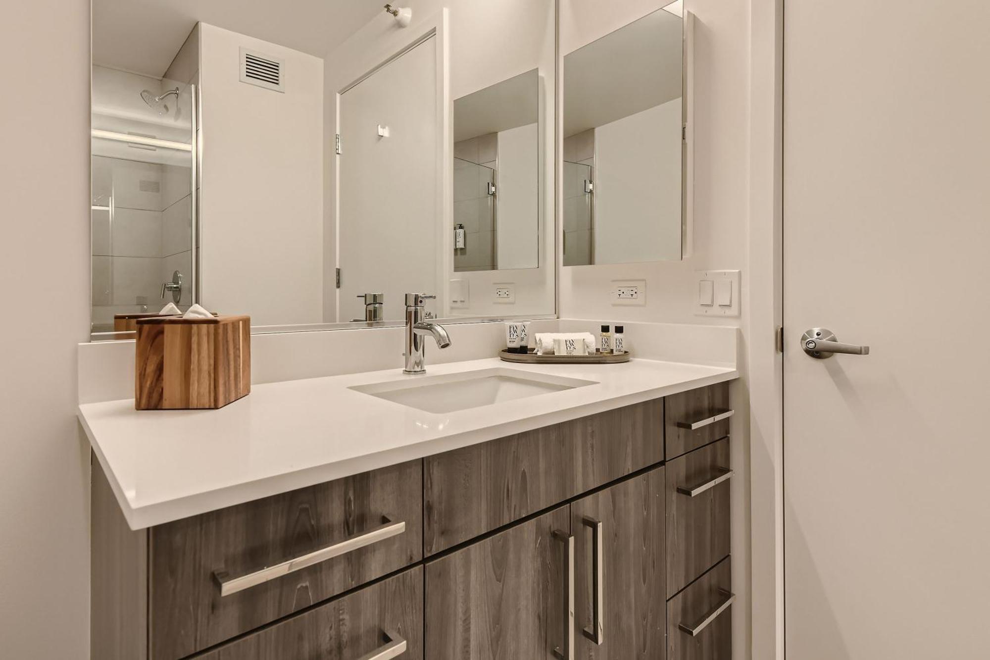 Sentral Michigan Avenue Aparthotel Чикаго Стая снимка Bathroom